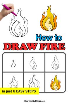 how to draw fire in just 6 easy steps with pictures and instructions for beginners