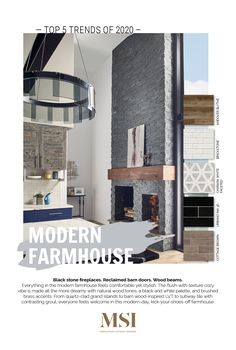 the modern farmhouse house is featured in an article about how to decorate and maintain it