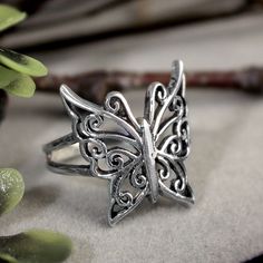 The butterfly spirit animal is one of the most symbolic animals that's associated with personal transformation. Beautiful craftsmanship and exquisite detail by Professional Artist. Stamped/Marked 925 Retains its value as a noble metal as well as its natural beauty and its highly conductive qualities. Fast Secure Shipping/Combined Shipping Available Butterfly Spirit Animal, Horse Spirit Animal, Butterfly Fashion, Animal Ring, Personal Transformation, Animal Rings, Gem Ring, Filigree Design, Gothic Jewelry