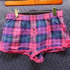 Nwt Women’s Vs Pink Size X-Small Sleep Shorts. Shorts Have A Plaid Blue And Pink Design. Came From An Estate That Was Pet And Odor Free. In Good Condition With Little To No Wear And Tear. Dolphin Shorts, Sleep Shorts, Teenager Outfits, Pink Design, Blue And Pink, Vs Pink, New Woman, Secret Pink, Women's Intimates