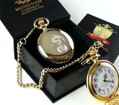 A British Gold Company official branded production complete with signed / dated certificate enclosed within a gold-lined envelope.Housed within a luxurious display / presentation case sealed and ribbon-wrapped.THE ROYAL REGIMENT OF FUSILIERS  - Full Hunter    24k Gold Plated Pocket WatchThis beautiful Pocket Watch has been plated in pure gold and is accompanied by a signed and dated certificate enclosed within a gold-lined envelope.The front of the case features highly decorative crest skilfully Luxury Yellow Gold Pocket Watch For Wedding, Luxury Gold Watches With Day-date Display, Classic Self-winding Watch As Gift, Classic Self-winding Watches Gift, Classic Self-winding Watches As Gift, Luxury Gold Pocket Watch As Gift, Luxury Gold Pocket Watch Gift, Classic Gold Hallmarked Pocket Watch, Collectible Gold Watches With Polished Finish