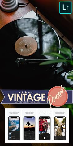 an old record player on top of a wooden table