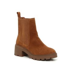 Chelsea Boot, Lug Sole, Boot Shop, Brown Suede, Stacked Heel, Chestnut, Bootie, Fashion Inspiration, Chelsea Boots