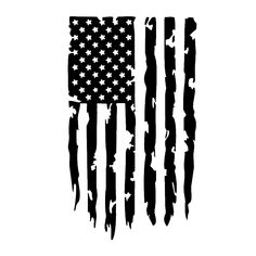 an american flag made out of black paint