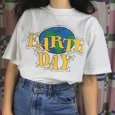 Earth Day T-Shirt 🌍 High-quality classic cut unisex T-shirt designed by us and printed in China. Print is crisp and colourful. Free shipping worldwide. 👕 PRODUCT DETAILS 👕 Crew neck Unisex Fit 100% High-quality Cotton Printed in China 📏 SIZING 📏 See size table in gallery for exact measurements. 🌍 SHIPPING AND DELIVERY 🌍 We aim to process all orders as fast as possible and ship them within 1-2 days. However, during sales or busy periods please allow up to 5 days for processing. All orders Outfits With Jordan 1s Fashion Styles, Thrift Wishlist, Luna Fashion, Trash To Couture, Old School Fashion, Grunge Shirt, Cute Summer Tops, Shirt Graphics, Recycled T Shirts