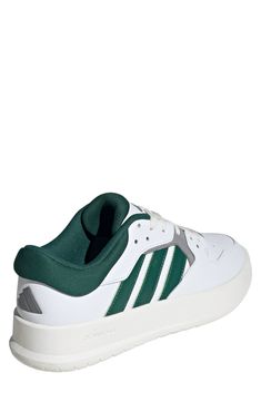 The perfect blend of sport-inspired style and streetwear sophistication comes together in the Court 24 sneaker with a sleek low-top silhouette. Synthetic and leather upper/textile lining/rubber sole Imported Adidas Court, Sneaker Men, Best Sneakers, The Court, White Green, Low Top, Nordstrom Rack, Rubber Sole, Leather Upper