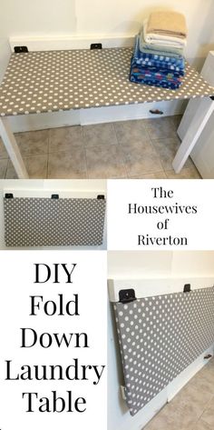 the diy fold down laundry table