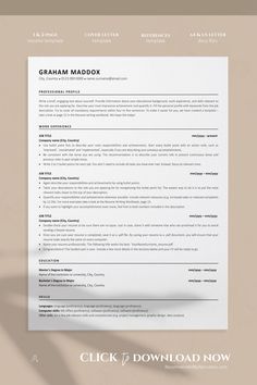 a clean and modern resume template with no work experience on the cover letter, but it is