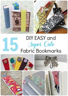 15 diy easy and super cute fabric bookmarks