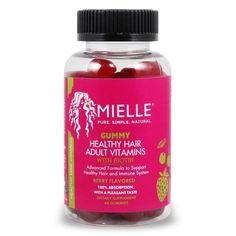 Mielle Organics Gummy Healthy Hair Vitamins is a formulated supplement to support healthy hair without the skin breakouts. This vitamin is formulated to best support healthy hair, hair regrowth, skin and nails and immune system support.   Advanced formula to help hair and immune system 100% Absorption  Vitamin B12 to o Healthy Hair Vitamins, Vitamins For Healthy Hair, Mielle Organics, Thick Hair Remedies, Gummy Vitamins, Vitamins For Hair Growth, Healthy Hair Care, Hair Remedies For Growth, Hair Growth Supplement