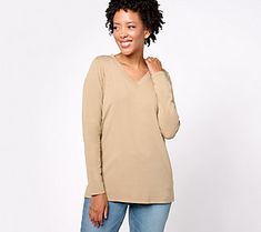 When you just want to keep it simple, this Primabelle knit top delivers a versatile option that goes with just about everything in your wardrobe. From Belle by Kim Gravel. Versatile Knit V-neck Tops, Fine Knit V-neck Top With Relaxed Fit, V-neck Relaxed Fit Fine Knit Top, Relaxed Fit V-neck Fine Knit Top, Everyday Fine Knit V-neck Tops, Casual V-neck Fine Knit Top, Casual Fine Knit V-neck Top, Everyday Knit V-neck Tops, Everyday Cotton V-neck Knit Top