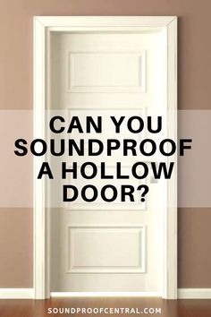 an open door with the words can you soundproof a hollow door?