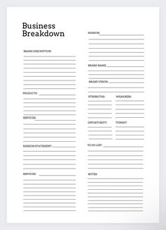 Business Breakdown,Business Proposal,Business Plan,Small Business Planner,Business Planner,Side Hustle Planner,Business Goals,Business plans How To Create A Business Plan Entrepreneur, Small Business Documents, Successful Salon Business, Tattoo Shop Business Plan, Creating Your Own Business, Small Business Boutique Decor, Business Journal Ideas Layout, Jewelry Business Plan, Business Notes Ideas