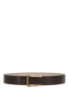 The semi-polished, natural grain of the leather is enhanced by a finish that gives the accessory a worn effect. Leather lining Belt height approx. 1.57" Elegant Business Belts With Brass Buckle, Modern Brown Belt With Brass Buckle, Modern Leather Belt With Smooth Grain, Timeless Brown Belt Buckles For Business, Formal Bridle Leather Belt With Smooth Grain, Formal Bridle Leather Belt, Modern Leather Belt With Brass Buckle, Brown Business Belt With Brass Buckle, Classic Formal Belt With Brass Buckle