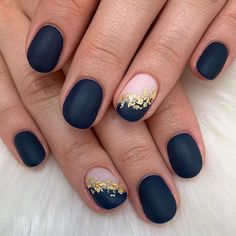 Foil Nail Designs, Dark Blue Nails, Navy Blue Nails, Smink Inspiration, Blue Nail, Foil Nails