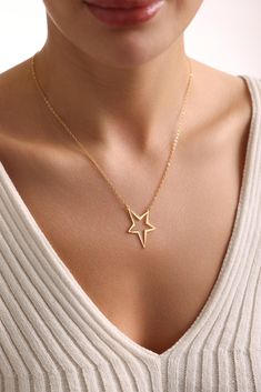 The Star Necklace  Shine bright with this elegant Star Necklace, a timeless piece that captures the magic of the night sky. Crafted in gold, silver, or rose gold, it's perfect for everyday wear or as a thoughtful gift for birthdays, anniversaries, or special occasions! 🌟 A Celestial Keepsake 🌟 Embrace the beauty of the Sun Necklace. This delicate piece captures the magic of the night sky, symbolizing dreams, hope, and endless possibilities. Wear a reminder of the universe's wonder and let this necklace be a connection to your inner light, perfect for those who dream big and love deeply. ✨ The Perfect Gift for Every Occasion ✨ Surprise a special someone with a custom celestial gift they'll cherish forever. Ideal for: 💖 Birthdays 💖 Anniversaries 💖 Mother's Day 💖 Valentine's Day 💖 Wedd Silver Star Necklace, Celestial Gifts, Jewelry Star, Star Necklace Silver, Sun Necklace, Star Pendant Necklace, Inner Light, Anniversary Jewelry, Love Deeply