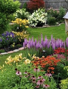 a garden filled with lots of colorful flowers