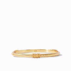 Catalina Gold Bangle | Julie Vos Elephant Bangle, Classic Bangles, Julie Vos, Stackable Bangles, Pearl Bangle, Art Jewelry Contemporary, Gold Plated Bangles, Golden Jewelry, Coin Earrings