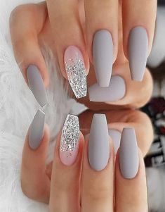 Matte Nails Design, Makijaż Smokey Eye, Summer Acrylic Nails, Nails Inc, Girls Nails, Coffin Nails Designs, Pretty Acrylic Nails, Short Acrylic Nails