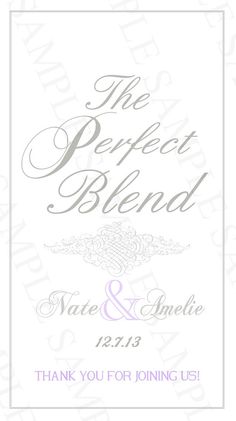 the perfect blend wedding thank you for joining us