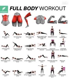 the full body workout poster shows how to do an exercise with your legs and arms