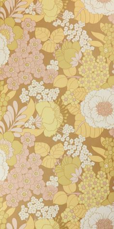 an image of a flowery wallpaper with many different colors and patterns on it