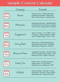 Social Media Content Calender Content Weekly Calendar, Social Media Monthly Content Calendar, Weekly Social Media Post Ideas, Social Media Content Calendar 2023, Author Social Media Content, Facebook Content Calendar, Monthly Social Media Planner, Weekly Content Calendar, Weekly Content Planner