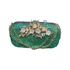 "Womens Evening Bag, Rhinestone Evening Bag, Green Evening Bag, Red Evening Bag, Burgandy Evening Bag, Bridal Bag, Rhinestone Purse, Evening Clutch, Gift For Her, Bridesmaides Gift Finish your evening ensemble with this elegant Clutch, designed in a gorgeous, with rhinestone. Versatile and striking bag can be carried in hand or with the removable metal chain strap. Clutch is an essential for any formal party wedding, etc. Perfect gift for bride, wife, mother, girlfriend, ladies. Evening bag, clu Elegant Green Handmade Evening Bag, Elegant Green Evening Bag With Rhinestones, Elegant Embroidered Green Evening Bag, Luxury Green Evening Bag, High-end Green Evening Bag, Red Evening Bag, Rhinestone Purse, Elegant Clutch, Bridal Bag