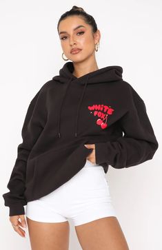 Don't Waste Time Hoodie Charcoal. Super comfy Hoddie. Fox Hoodie, White Fox Boutique, Waste Time, Straight Leg Denim, Nike Hoodie, White Fox, Charcoal Color, Bike Shorts, Latest Styles