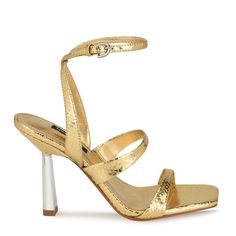 Kiya Ankle Strap Sandals Gold Snake, Perfect Wardrobe, Sky High, Dress Sandals, Ankle Strap Sandals, Strap Sandals, Nine West, Wardrobe Staples, Ankle Strap