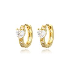 For an elegant touch of romance, these stunning Small Heart Hoops add just the right level of sophistication. Crafted with luxurious 18K gold plating, these earrings feature a delicate heart-shaped design, perfect for making a subtle, yet statement-making look. Accessorize your look with true refined style.    Product Elegant Heart Charm Huggie Earrings For Anniversary, Elegant Huggie Earrings With Heart Charm For Anniversary, Elegant Anniversary Huggie Earrings With Heart Charm, Elegant Hoop Earrings With Heart Charm, Elegant Gold Plated Heart Huggie Earrings, Elegant Tarnish Resistant Hoop Earrings For Valentine's Day, Elegant Double Heart Yellow Gold Hoop Earrings, Elegant Yellow Gold Double Heart Hoop Earrings, Elegant Gold Plated Huggie Earrings With Heart Charm