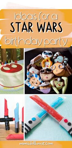 star wars birthday party ideas for boys and girls - including cake, candles, decorations