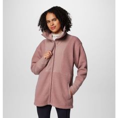 Wrap yourself in warmth with this stylish hybrid Sherpa fleece jacket. Winter Athleisure Outerwear With Fleece Lining, Winter Athleisure Fleece Jacket For Cold Weather, Winter Outerwear With Fleece Lining, Athleisure Fleece Jacket For Winter, Winter Outerwear For Outdoor Activities, Cozy Winter Outerwear For Outdoor Activities, Fleece Athleisure Long Sleeve Outerwear, Fleece Long Sleeve Athleisure Outerwear, Midweight Fleece Outerwear For Winter