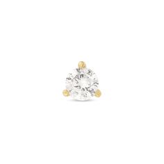 Small Diamond Stud – STONE AND STRAND Gold Piece, Diamond Stud, Conflict Free Diamonds, Diamond Earrings Studs, Diamond Studs, White Diamond, Diamond White, Focus On, Prong Setting