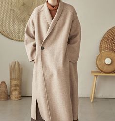 Product Description: This is a handmade wool coat high grade fabric,cashmere fabric.also could be custom made with any size and other colors,please feel free to contact with me if you want custom it. Material: wool 80%- 90% cashmere 5-10% Size: S: Bust : 116 cm/45.7" shoulder and Sleeve:76cm/29.9" Length:110cm/ 43.3" M: Bust : 120 cm/47.2" shoulder and Sleeve:77cm/ 30.3" Length:110cm/43.3" L: Bust : 124 cm/48.8" shoulder and Sleeve:78cm/30.7" Length:110cm/ 43.3" XL: Bust : 128 cm/50.4" shoulder Women Wool Coat, Diy Belt For Dresses, Fw 2024, Diy Belt, Wool Cape Coat, Duck Down Jacket, Cashmere Fabric, Wool Cape, Coat Winter