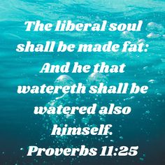 the bible verse on water with an image of two people swimming in the blue ocean