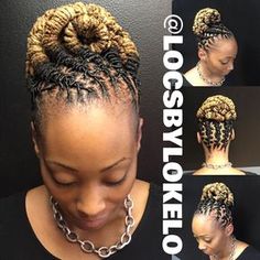 See this Instagram photo by @locsbylokelo • 457 likes Hair Styles Dreads, Locs Updo, Sisterlocks Styles