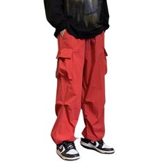 The pleated design adds an edgy touch to your outfit, making it perfect for any hip hop enthusiast out there. The pants are available in three different colors – black, gray, and red – so you can choose your favorite one Features: -100% Polyester -Drawstring waistband -Cargo side pockets -Baggy fit -Unisex street style Free Scarf, Free Socks, Outfit Making, Fashion App, Your Outfit, Drawstring Waistband, Baggy Fits, Cargo Pants, Casual Style