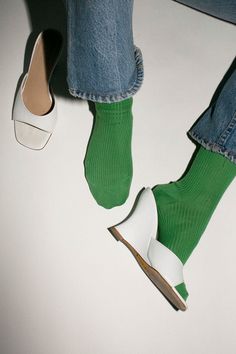 Organic cotton fine rib socks. Gorgeous quality with a very silky feel. Made in Italy. Fitted Solid Socks For Summer, Fitted Summer Socks, Spring Ribbed Fitted Socks, Ribbed Stretch Socks For Spring, Spring Ribbed Stretch Socks, Stretch Green Summer Socks, Stretch Green Socks For Summer, Photo Composition, Original Bags