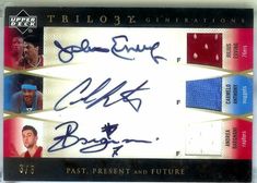 two autographed cards from the 2009 upper deck basketball card set, with three different players