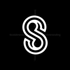 the letter s in white on a black background