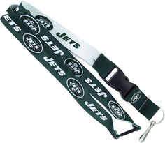 PRICES MAY VARY. 100% Nylon Imported Measures approximately 22-inches in length Decorated with vibrant, reversible team colored graphics and team wordmark Features a breakaway tab and quick release buckle making for an easy and convenient wear Includes a detachable split key ring with a metal clip Perfect for work, conferences, events, projects, parties, schools and trips Cheap Green Lanyards For Everyday Use, Adjustable Black Lanyards For Personal Use, Adjustable Black Lanyards With Key Clip, Cheap Green Lanyard With Key Leash, Self Service, Quick Release Buckle, New York Jets, Quick Release, Team Colors