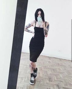 Casual Goth, Alt Outfits, Rock Outfits, Goth Dress, Outfits Black, Minimal Outfit, Gothic Outfits, Goth Outfits