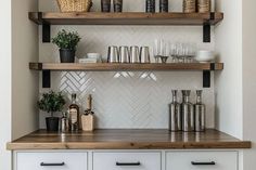 Upgrade Your Home with These Stunning Bar Nook Ideas! Bar Nook Ideas, Dark Wood Shelves, Basement Wet Bar, Whiskey Lounge, Chic Lighting, Minimalist Bar, Nook Ideas, Rustic Bar