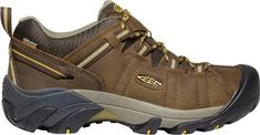 The men's KEEN Targhee II waterproof hiking shoes deliver tenacious traction  stability and comfort on a wide variety of trails. Lightweight Hiking Boots, Best Hiking Boots, Mens Hiking Shoes, Shoes Quotes, Extreme Sport, Yellow Boots, Bowling Shoes, Womens Hiking Shoes, Waterproof Hiking Shoes