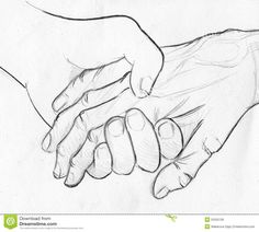 two hands holding each other over a white paper background stock photo - image 519874