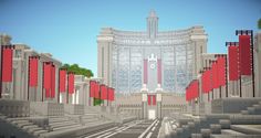 Minecraft Government Building, Hunger Games Capitol, Minecraft Modern City, Minecraft City Buildings, Government Building, Brutalism Architecture, Minecraft Modern, Minecraft City, Minecraft Plans