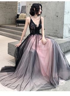 Black And Pink Gown, Black And Pink Prom Dress, Fairytale Life, Party Dress Pink, Magic Dress, Pink Homecoming, Dark Wedding, Color Rush