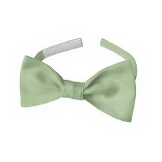 Solid KT Sage Green Bow Tie - Kids Pre-Tied 9.5-12.5" - Knotty Tie Co. Sage Green Bow Tie, Yellow Bow Tie, Green Bow Tie, Yellow Bow, Kids Bow Ties, Green Bows, Small Bows, Kids Pillows, New Growth