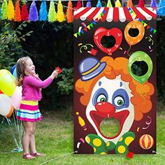 Carnival Party Games, Carnival Party Decorations, Carnival Games For Kids, Theme Carnaval, Outdoor Party Games, Carnival Birthday Party Theme, Diy Carnival, Carnival Decorations, Clown Party